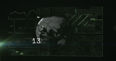 Global Data Visualization with Network Graphs and Maps - Download Free Stock Images Pikwizard.com