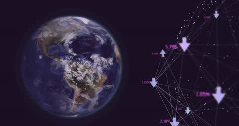 Digital Network Intersecting Global Business and Technology