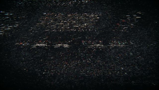 Abstract Digital Glitch Art Showing Futuristic Cyber Aesthetic