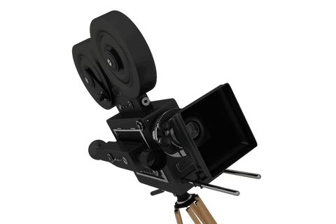 vintage black film camera on tripod transparent background - Download Free Stock Videos Pikwizard.com