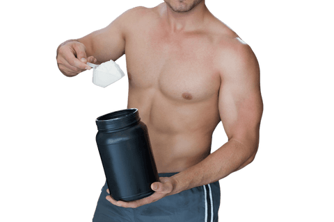man holding protein powder on transparent background - Download Free Stock Videos Pikwizard.com