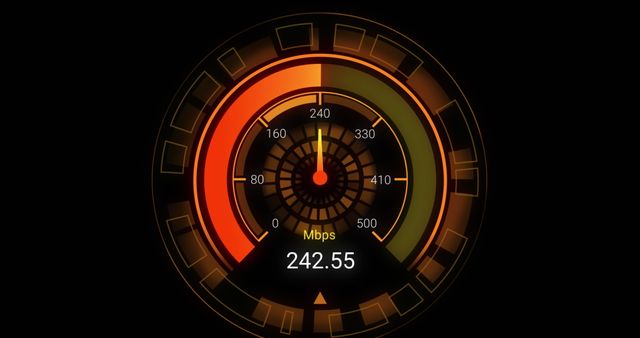 High-Speed Internet Gauge Displaying Data Transfer Speed - Download Free Stock Images Pikwizard.com
