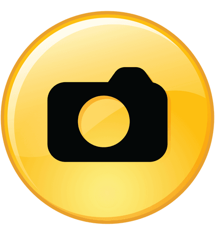 Transparent Yellow Circle with Camera Icon for Photography Design - Download Free Stock Videos Pikwizard.com