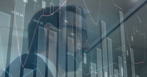 businessman analyzing financial charts with digital overlays - Download Free Stock Images Pikwizard.com