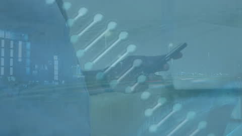 Futuristic Technology Interface with Digital Data and Smartphone