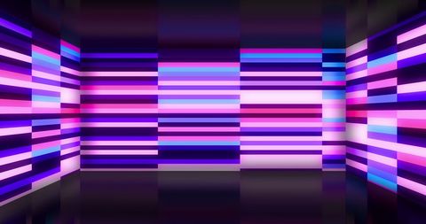 Abstract Neon Light Patterns in Modern Geometric Design