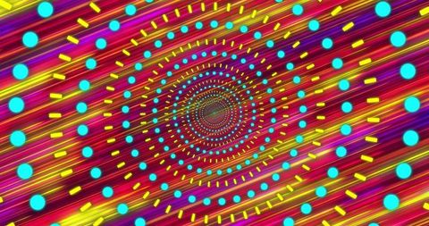 Psychedelic tunnel with spiraling concentric patterns
