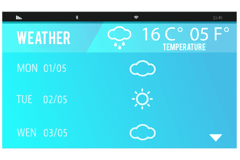 transparent weather app interface with forecast icons - Download Free Stock Videos Pikwizard.com