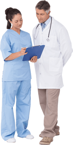 Transparent Medical Professionals Reviewing Patient Information - Download Free Stock Videos Pikwizard.com