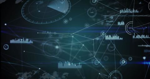Digital Networking Interface with Data and Light Trails - Download Free Stock Images Pikwizard.com