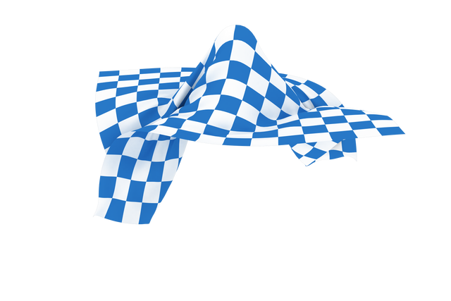 Blue and White Checkered Flag in Dynamic Wave Shape on Transparent Background - Download Free Stock Videos Pikwizard.com