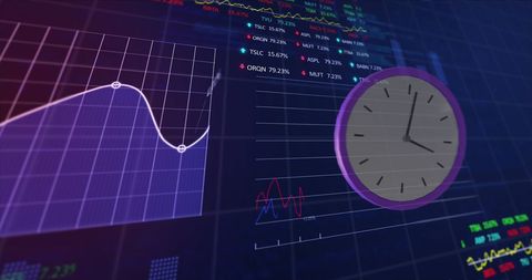 Time and Data Visualizing Stock Market Trends - Download Free Stock Images Pikwizard.com