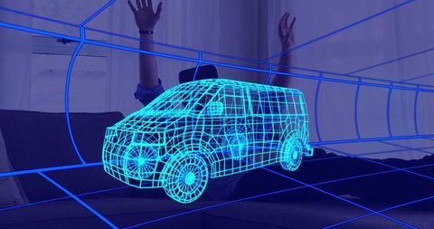 Innovative 3d van rendering with vr immersion