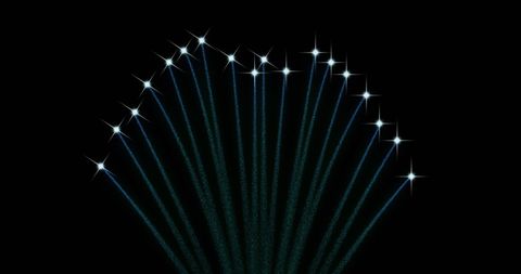 Sparkling Firework Burst on Black Background for Celebrations