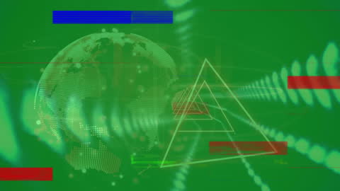 Global Digital Interface with Moving Geometric Shapes