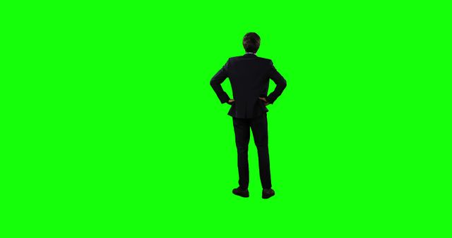 Businessman Standing on Green Screen Background - Download Free Stock Images Pikwizard.com