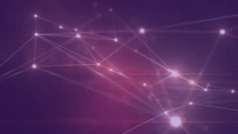 Digital Network Connections with Glowing Points