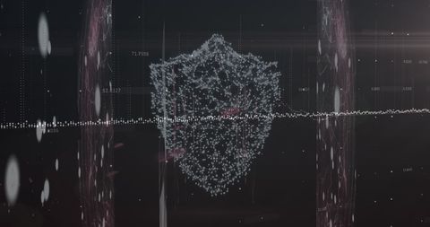 Digital Shield Overlapping Financial Graphs for Data Security - Download Free Stock Images Pikwizard.com