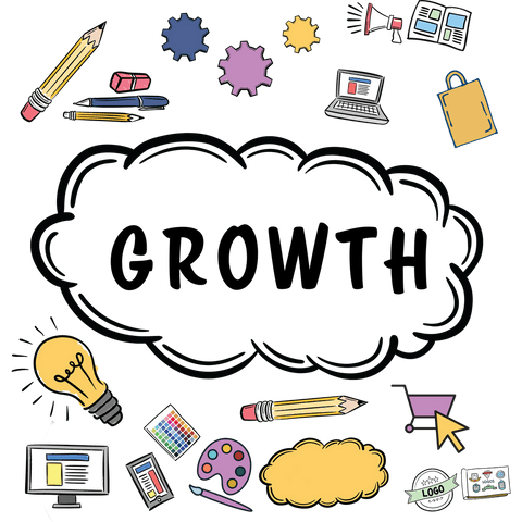creative elements and icons with growth text transparent background - Download Free Stock Videos Pikwizard.com