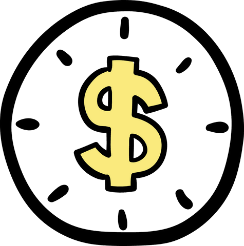 Transparent Yellow Dollar Symbol on Black Background