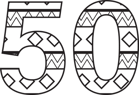 Decorative Black Number 50 with Pattern on Transparent Background - Download Free Stock Videos Pikwizard.com
