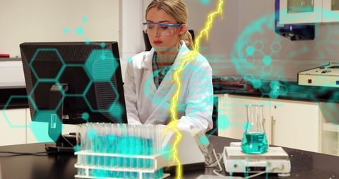 Innovative Scientist Working on Cutting-edge Digital Research - Download Free Stock Images Pikwizard.com
