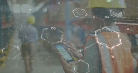 Technology and Data in Modern Warehouse - Download Free Stock Images Pikwizard.com