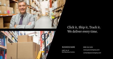 Warehouse Manager Promoting Reliable Shipping Logistics - Download Free Stock Templates Pikwizard.com