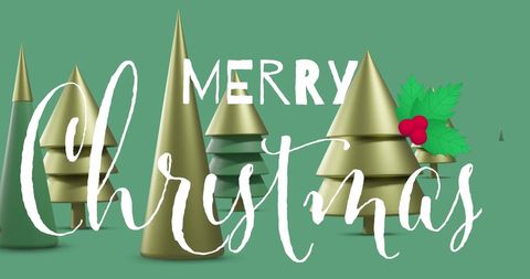 Festive Christmas Greeting with Modern Tree Designs