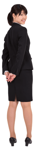 smiling asian businesswoman turning browsing transparent png - Download Free Stock Videos Pikwizard.com