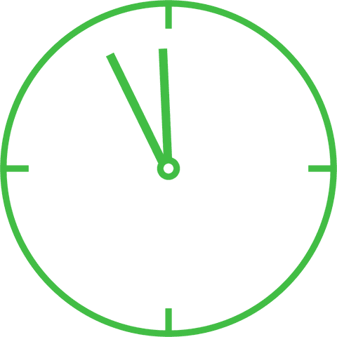 minimalist green clock icon on transparent background indicating noon - Download Free Stock Videos Pikwizard.com