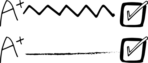 Illustrated letters and symbols on transparent background