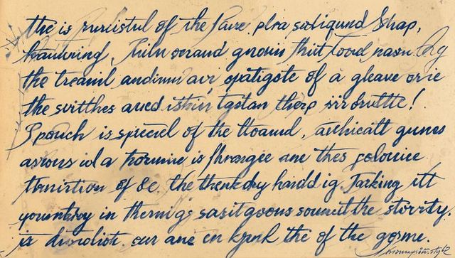 Vintage cursive handwriting on beige paper
