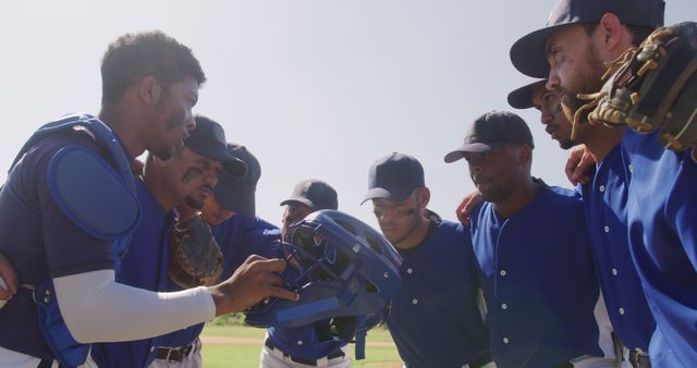 Diverse Baseball Team Huddling Together on the Field - Download Free Stock Images Pikwizard.com