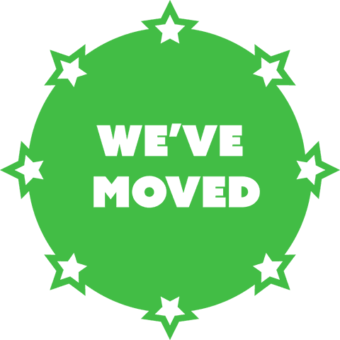 green emblem design announcing we've moved on transparent background - Download Free Stock Videos Pikwizard.com