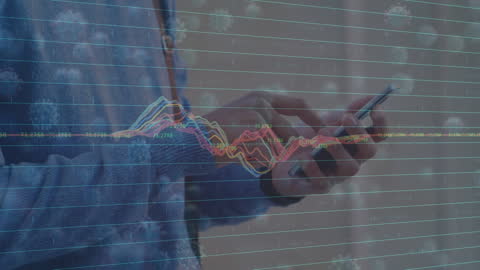 Digital Business Innovation: Woman Using VR for Data Analysis