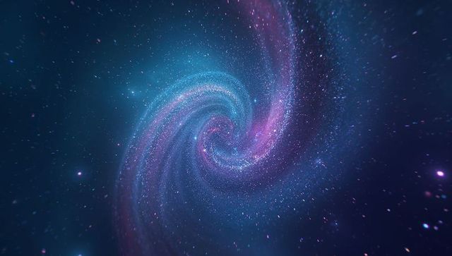 Vibrant space vortex with swirling nebula in deep cosmos
