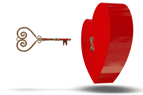 Romantic Heart and Key Design on Transparent Background - Download Free Stock Videos Pikwizard.com