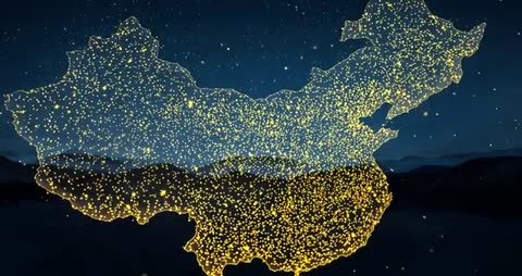 Dynamic Visualization of China in Night Sky