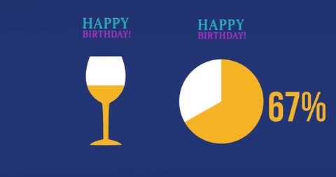 Happy Birthday Wine Celebrations with Graphics - Download Free Stock Images Pikwizard.com