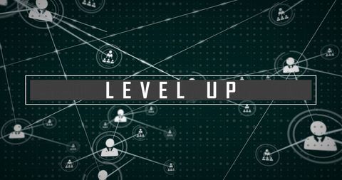 Level Up Digital Network Connections - Download Free Stock Images Pikwizard.com