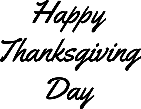 Festive transparent thanksgiving text graphic design