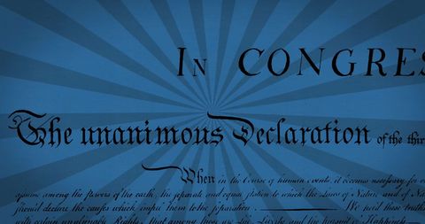 USA Flag and Declaration of Independence Overlay for Patriotic Design