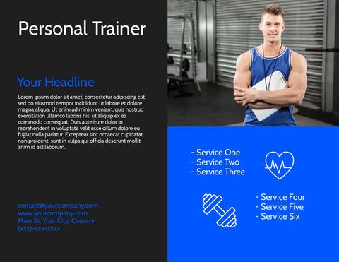 Confidence-Fueled Personal Trainer Marketing Template Design - Download Free Stock Templates Pikwizard.com