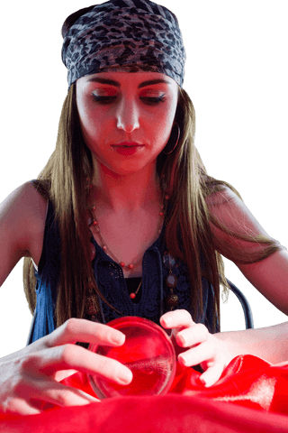 transparent psychic woman with crystal ball mystical moment - Download Free Stock Videos Pikwizard.com