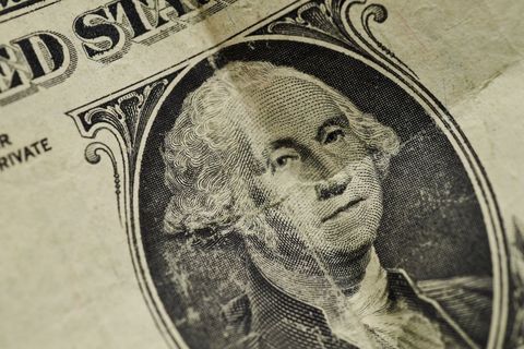 Close-Up of One Dollar Bill Showing Detailed Portrait