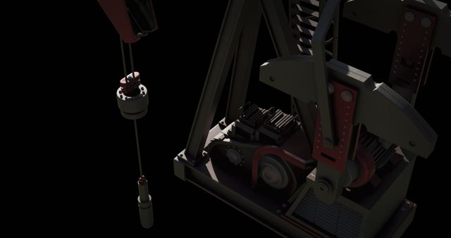 Oil Pump Jack Extracting Petroleum in Dark Background - Download Free Stock Images Pikwizard.com