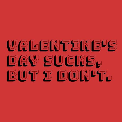 Anti-Valentine's Humor Statement on Red Background - Download Free Stock Templates Pikwizard.com