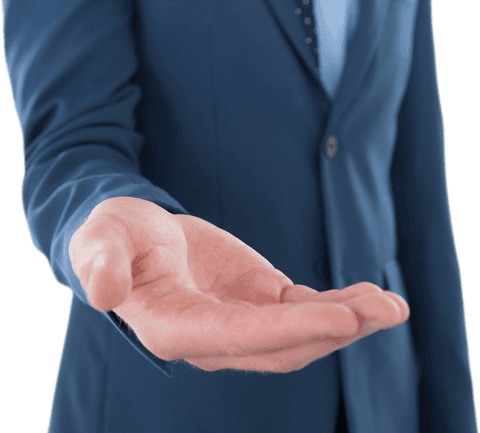 Transparent Invisible Product Promotion by Businessman in Suit