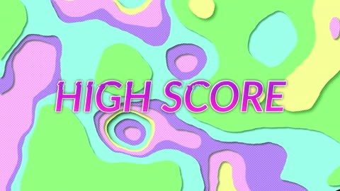 High Score on Colorful Abstract Pattern Background